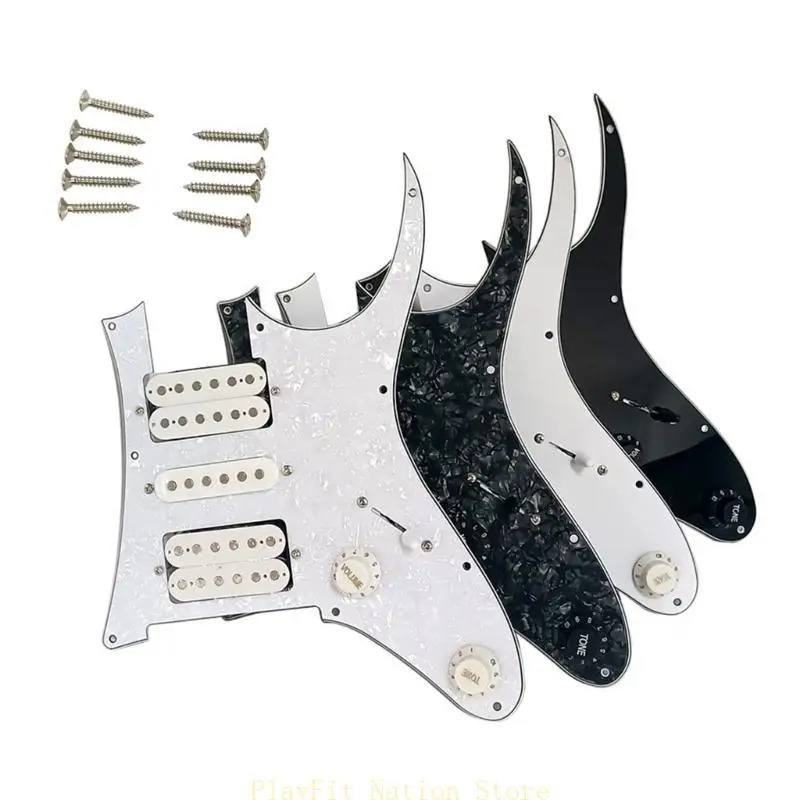 

242F 9 Holes Loaded Prewired Guitar Pickguard Guard Plate HSH Pickups Guitar Parts