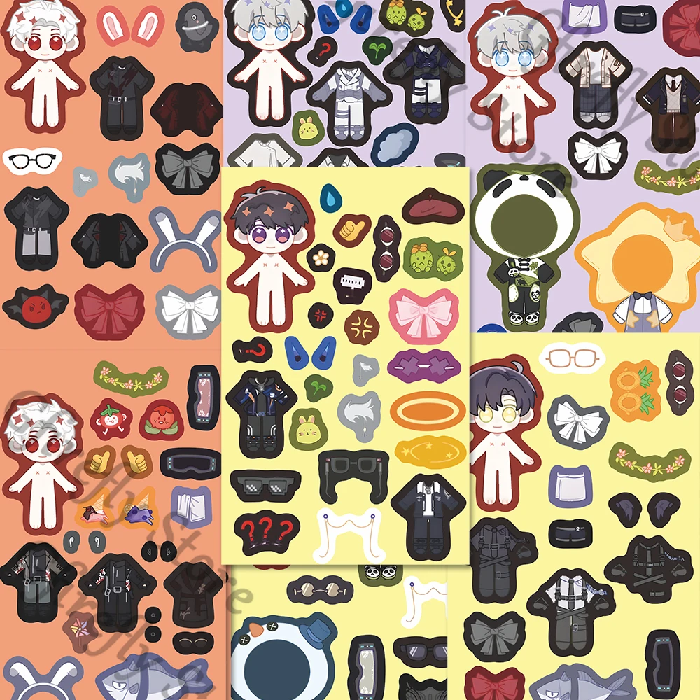 

Love and Deepspace Caleb Reloading Sticker Q Version Sylus Decorate Zayne Paster Cute Xavier Creativity Decals Anime Rafayel