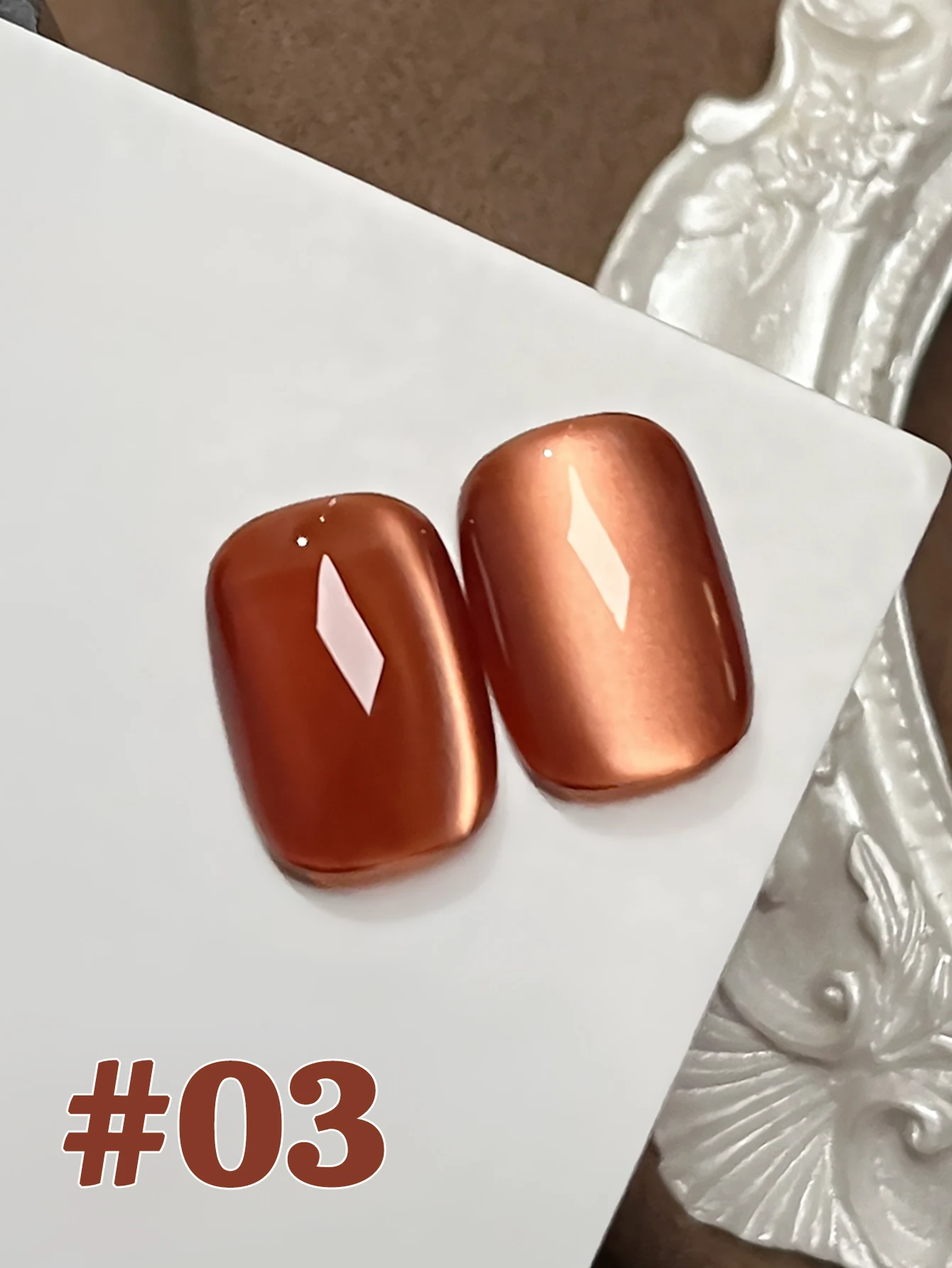 1-6pcs TC Autumn/Winter Halloween Nails Retro Palace Cat Eye Gel Nail Polish Clear Bright Whitening Maillard Glass Bead Nail Art