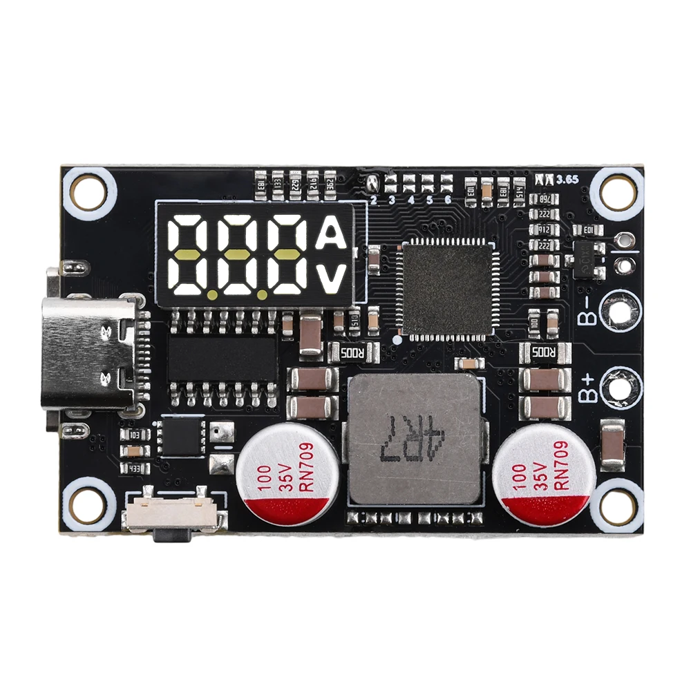 2-6S 45W Fast Charging Mobile Power Module Bidirectional Fast Charging DIY Circuit Board With Digital/Light Type-C USB ﻿