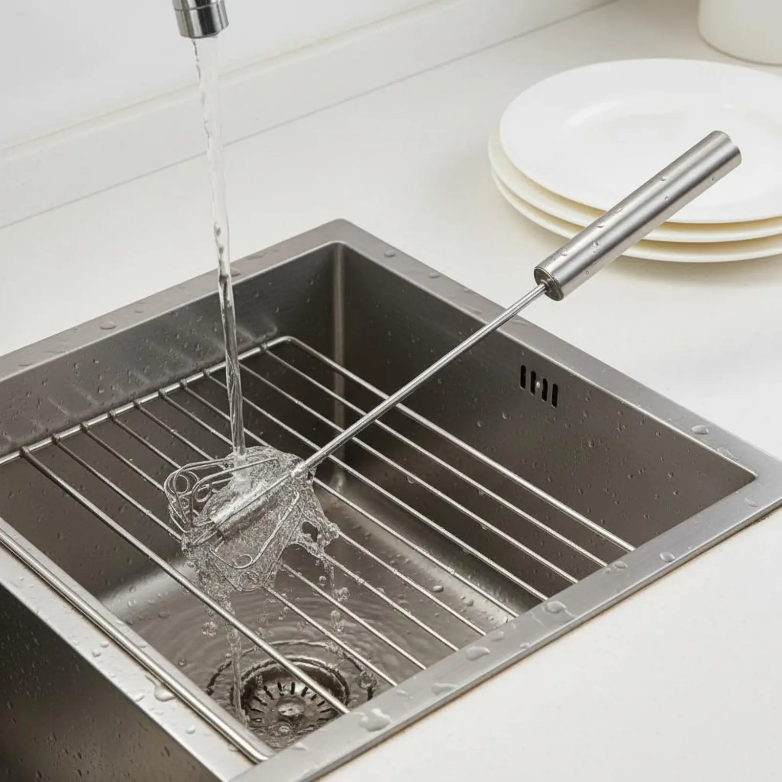 Semi-Automatic Whisk Press Action Rotation Hand Push Rotary Whisk Baking Tool Easy to Use Kitchen Utensil Long-Lasting