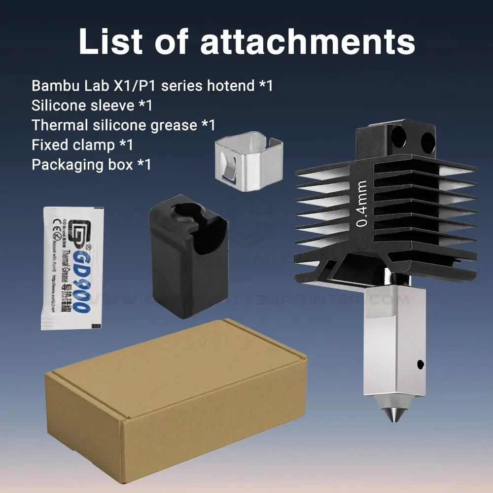 Hotend Für Bambu Lab p1p X1C P1S X1 P1P Upgrade Hot end Druckkopf 3D druck teile Für bambulab gehärtetem stahl Düse