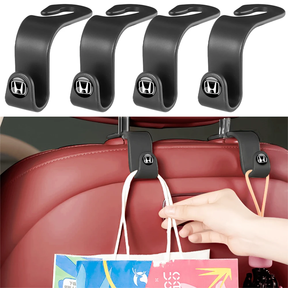 2/4 шт. ABS крючок для спинки автомобильного сиденья, вешалка для хранения автомобиля, аксессуары для Honda Civic 10th 11th Gen Hrv Jazz City Fit Accord Crv Odyssey