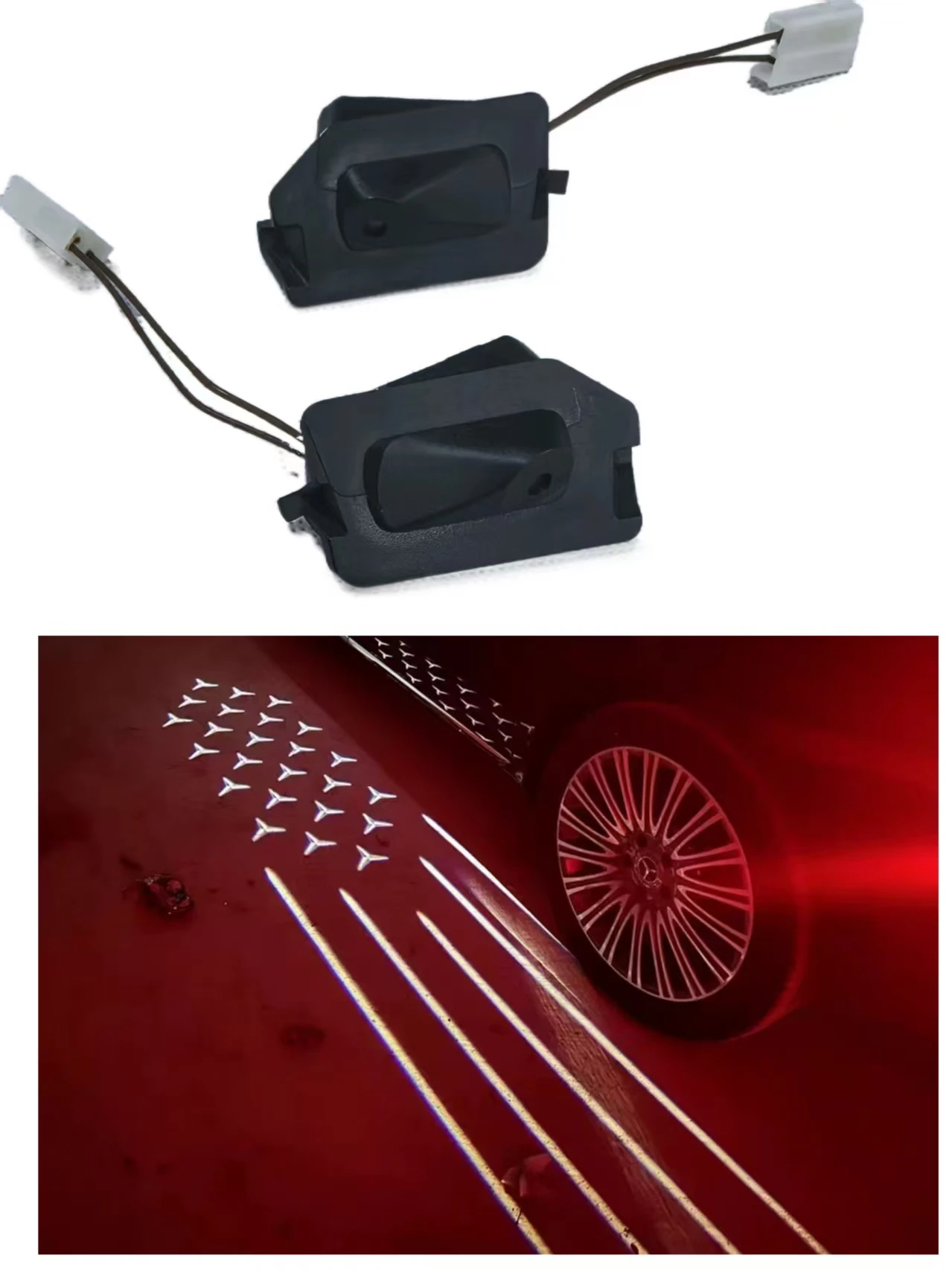 Carpet Lamp for Mercedes-Benz C W205 E class W213 X253 W238 W222 W257 Welcome Light Rearview Mirror for AMG Light Angel Wing view 2