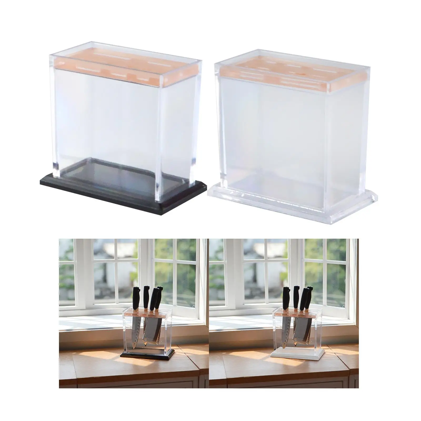 Mini Storage Holder Decor Kitchen Gadget Transparent 1/12 Scale Container for