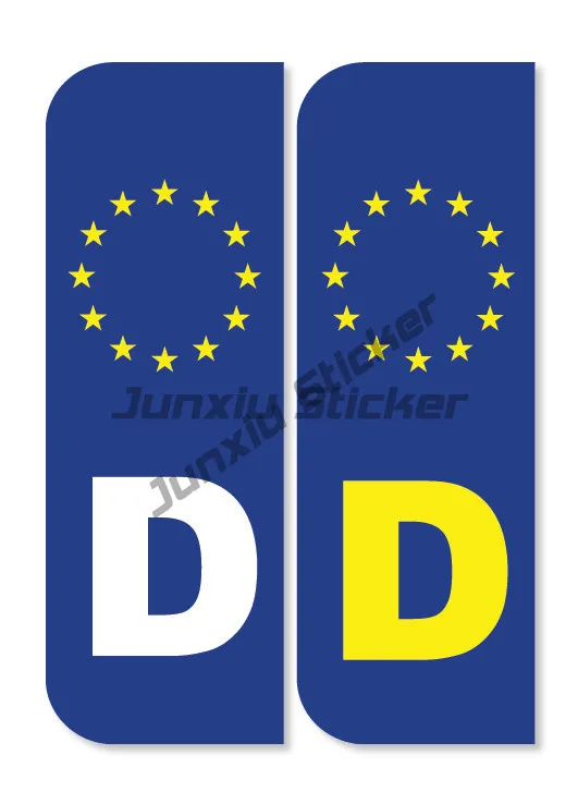 

GERMAN Euro Car Number Plate Vinyl Stickers