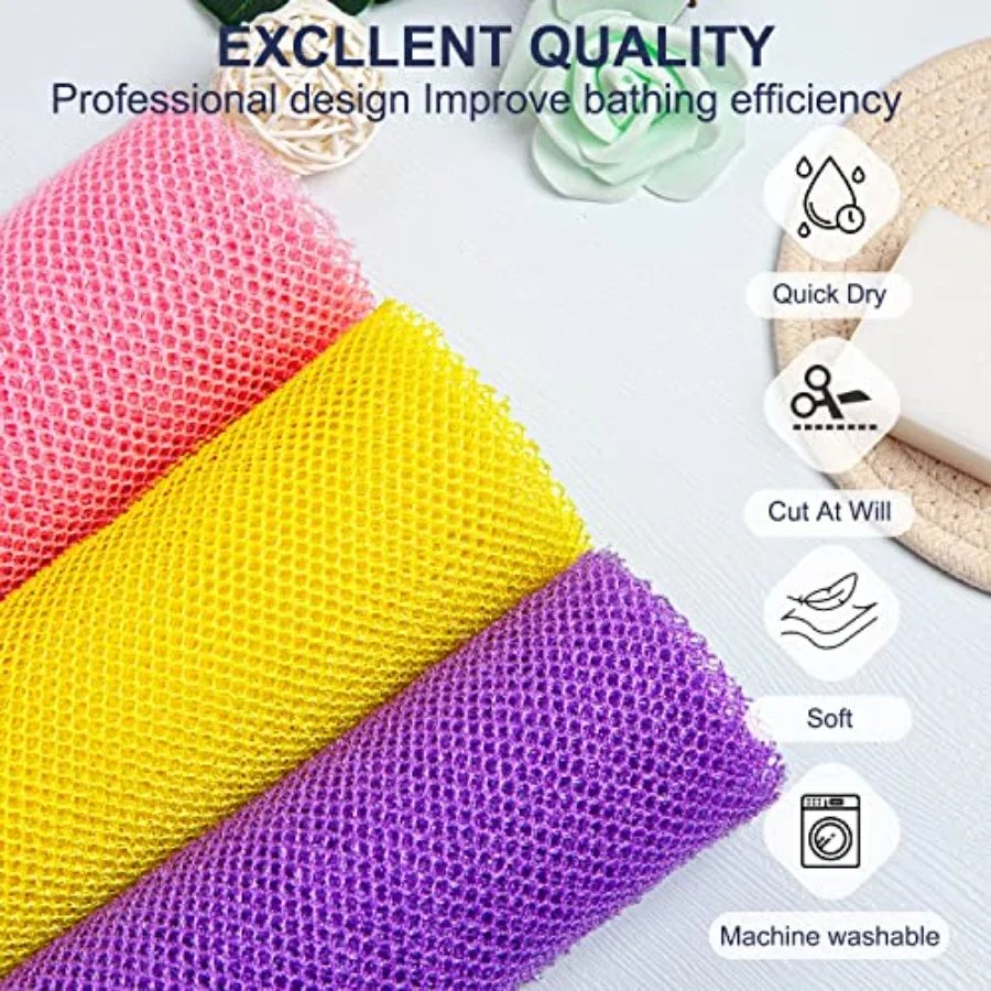 African Net Sponge African Exfoliating Net African Bath Sponge African Scrubbing Long Net Rag African Wash Net Shower Body Scru view 2