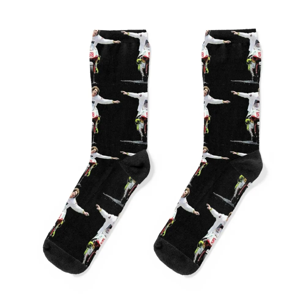 Super Sic Marco Simoncelli Celebrating Socks cotton soccer anti-slip custom Socks Female Men's