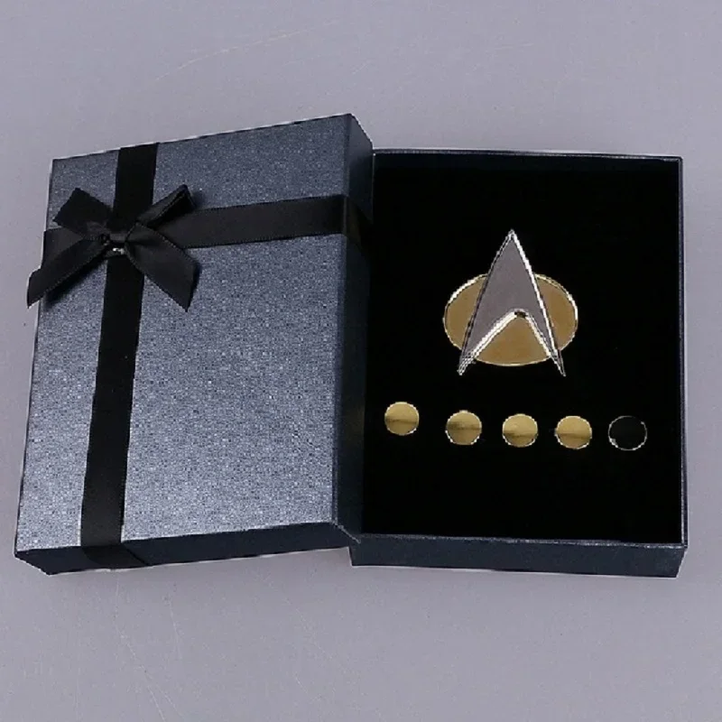 

ST Badge Star Souvenir Treks The Next Generation Metal Badge Pin&Rank Pip/Pips 6pcs Set Cosplay Prop