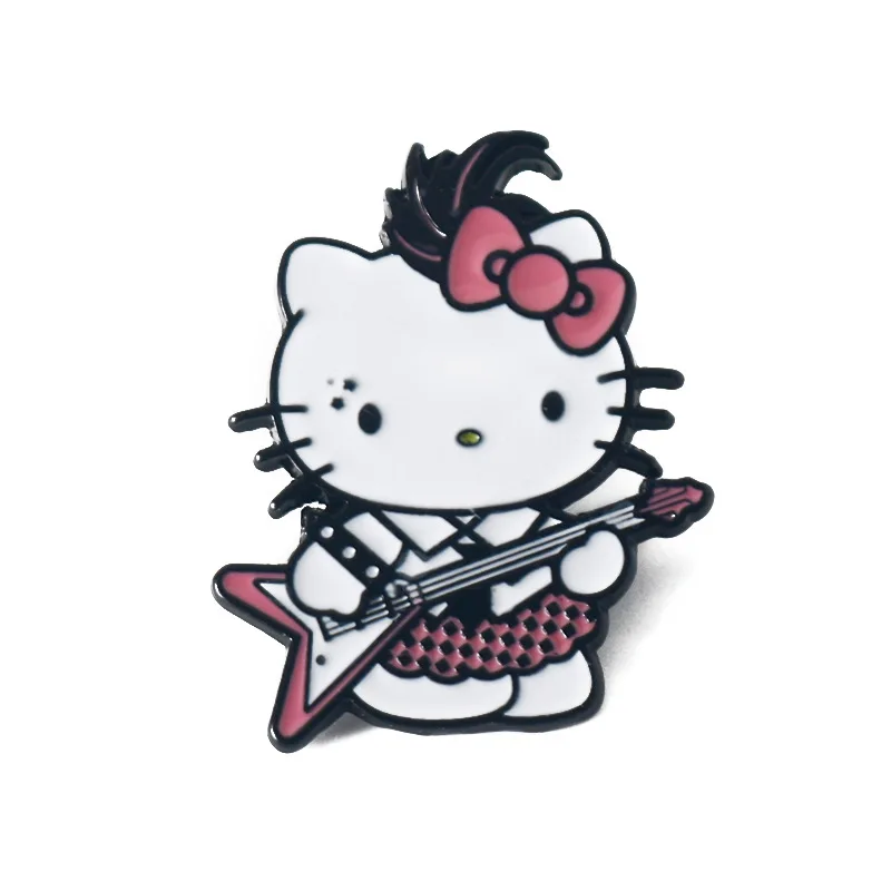 5 szt. Broszka emaliowana Anime Hello Kitty Kot Kawaii Sanrio Figurka Damska Modna Przypinka do Klapy Kurtki Odznaka Akcesorium