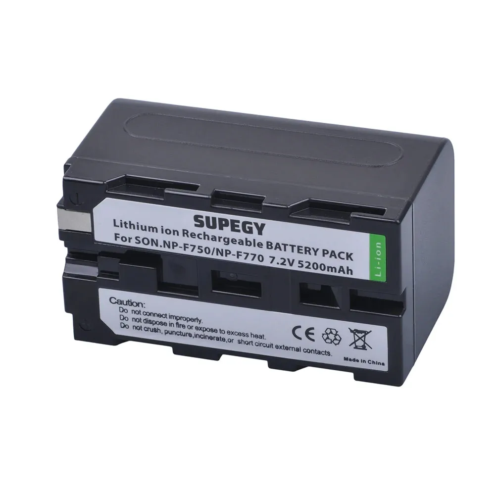 NEW 5200mAH 1Pc NP-F750 NP F750 F730 F770 Battery for Sony NP F960 F970 NP-F770 F550 CCD-TRV58 TRV110K TRV26E HVR-Z1 V1J z1