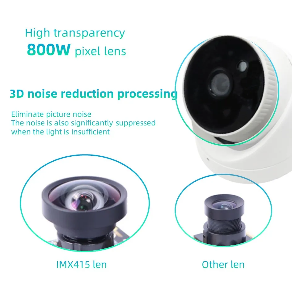 

OEM Waterproof Outdoor 8mp 4K Night Vision Wifi Dome camera With IMX415 Sensor RV1126 Security Camera For Human Motion