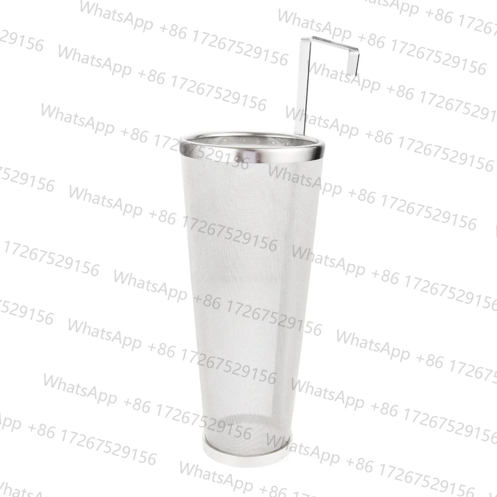 Stainless Steel Hop 300 Micron Mesh Filter with Hook Homebrew Beer Craft Wine Homemade Coffee 35x10cm/13.78*3.94in Grain Basket
