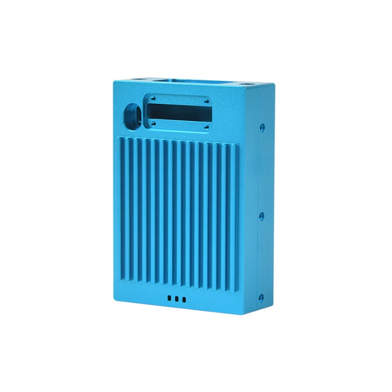 CNC machined anodized aluminum alloy shell Equipment housing with heat dissipation pattern Instrument heat dissipation shell