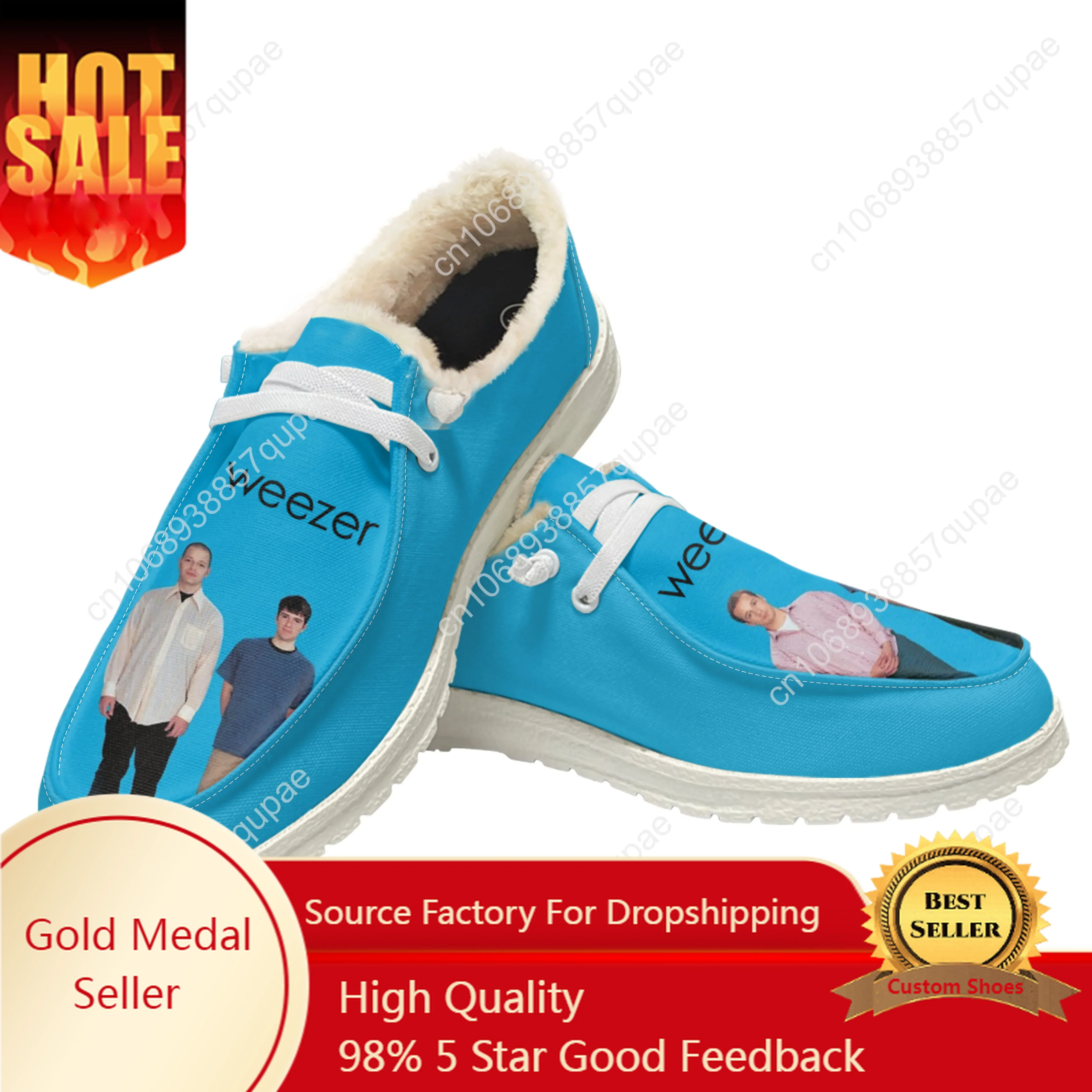 

Weezer Casual Plush Shoes Flat Shoe Rock Band Men Woman Breathable Casual Outdoor Lightweight Footwear Couple Custom Made Shoe