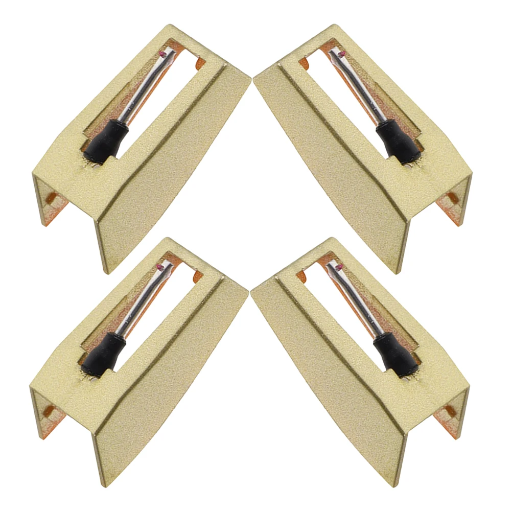 

4 Pcs Stylus Cartridge Turntable Replacement Needles for Record Players Phonograph Vintage Aluminum Arm DJ Accessories