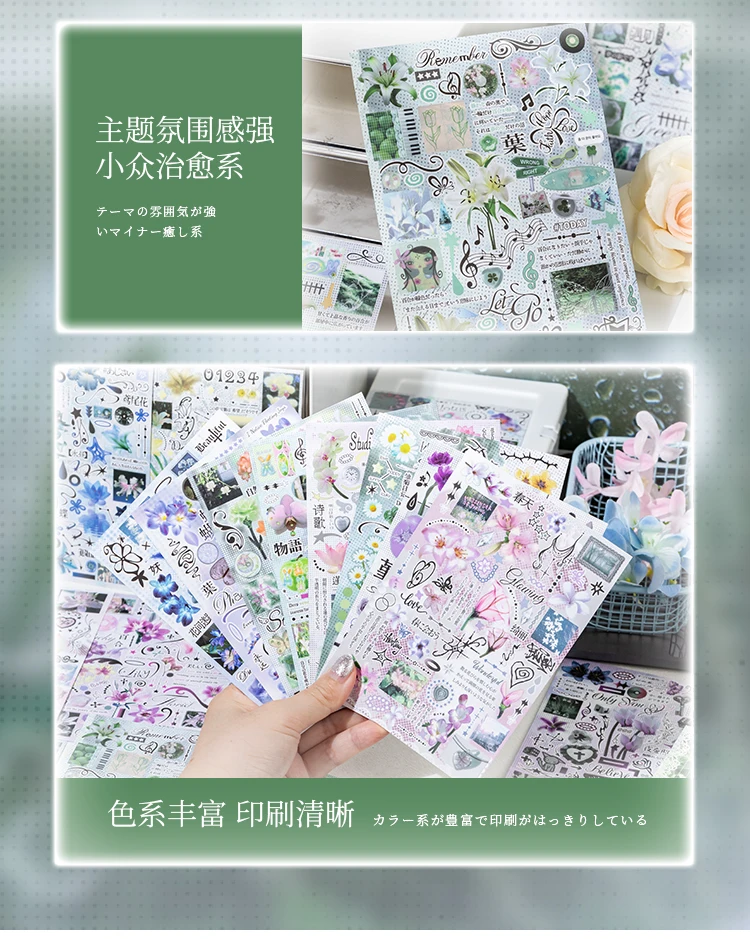 Kawaii INS Japanischer Showa-Stil Glitzerfolie Stanzsticker-Buch DIY Dekoration Scrapbook Tagebuch Schreibwaren Aufkleber – Detail 8