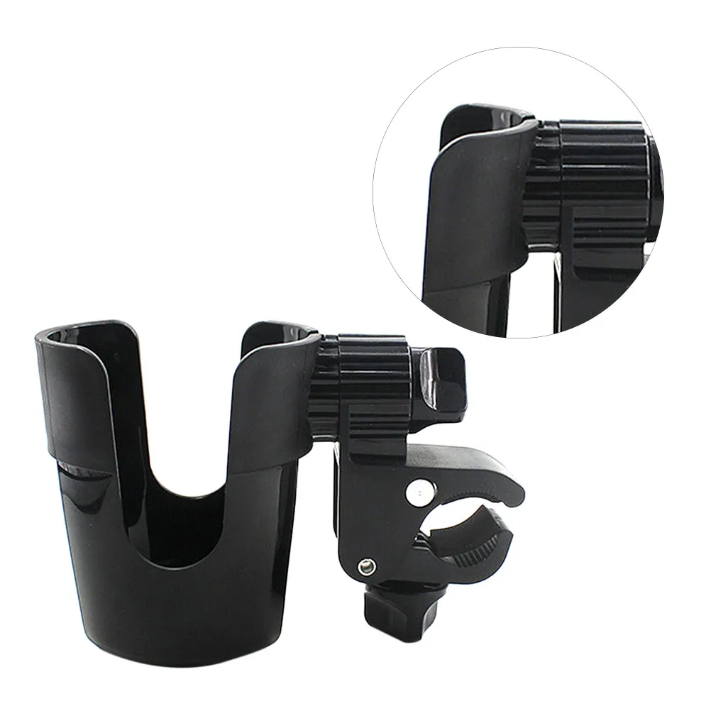 Baby Carriage Bottle Holder 360 Rotation Adjustable for Stroller Pram Mountain Bike Lightweight Portable Anti Slip Clamp Up to