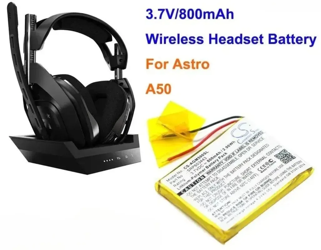 Cameron sino 800mAh Battery SRP603443 for Astro A50