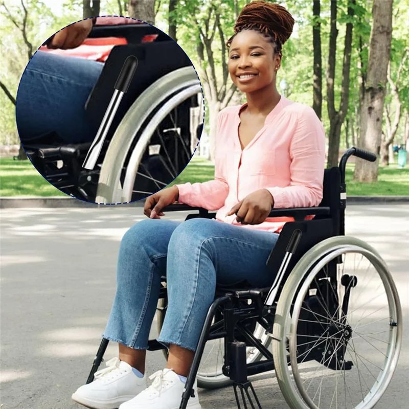 

ABKP-2Pcs Wheelchair Brake Handle Extensions, Wheelchair Brake Extenders Power Chair For Heavy Reclining Wheelchairs