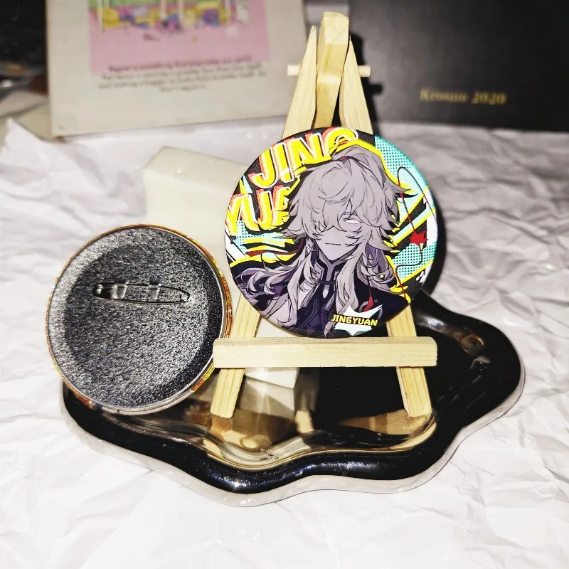 6 個 Honkai: スターレールゲーム周辺機器コスプレ DanHeng アベンチュリンバッジピン SPTE ブリキブローチアクセサリーギフト