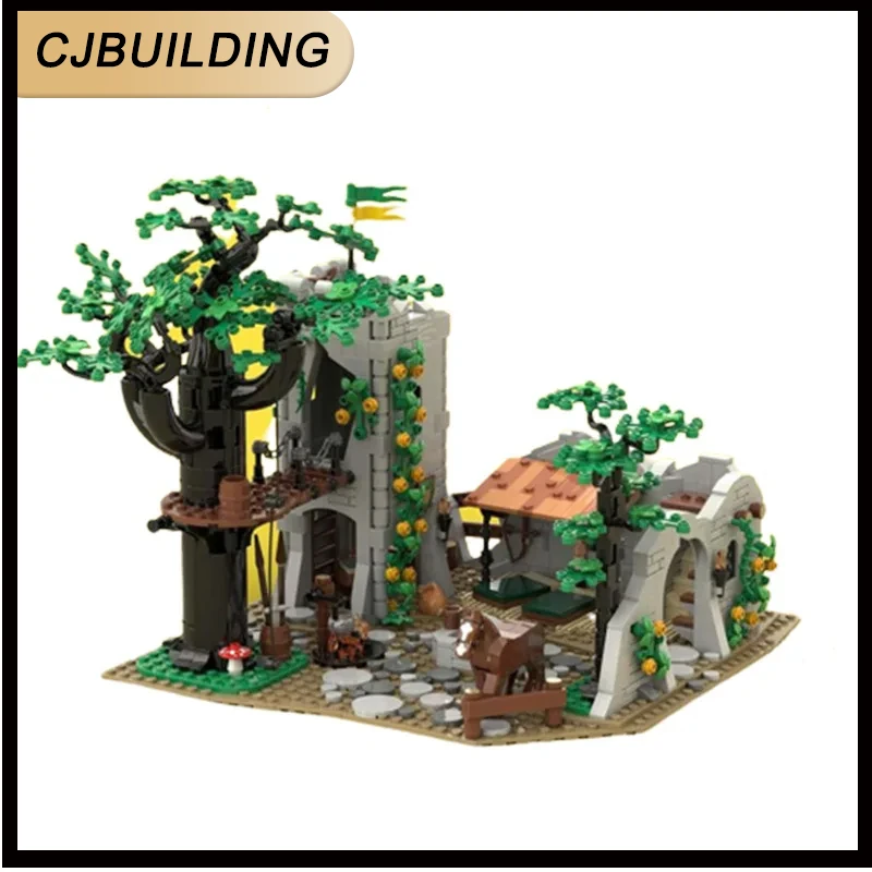 

Medieval Forest MOC Outpost Men Camp Street View Architecture Building Blocks Assembled Model Bricks Toys for Gift MOC-137009