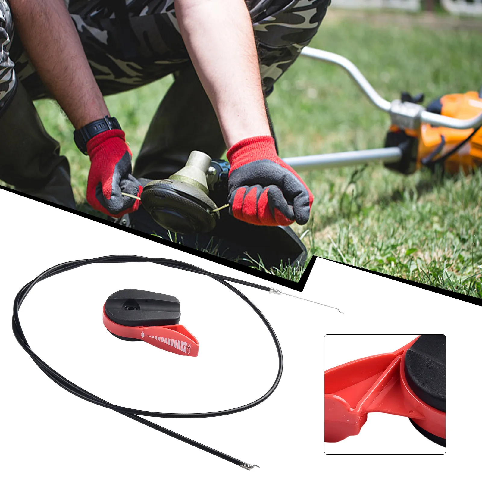 Accessories Throttle Control Control Switches Fits Many Mower Throttle Cables Plastic Throttle Cable Wire Rope