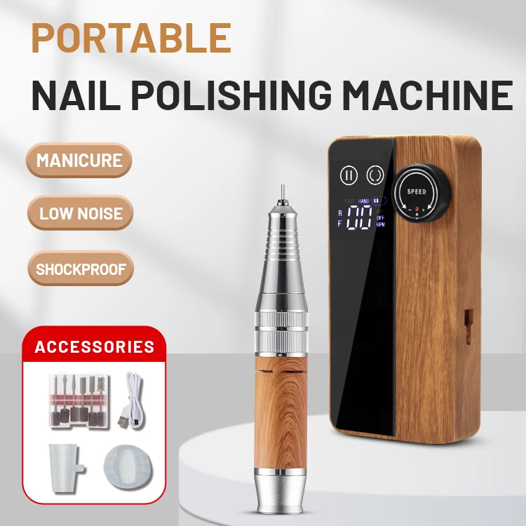 New Professional Brushless Portable Electric Nail Drill Machine 35000rpm Rechargeable Custom Brushless Nail Art Drill Machine