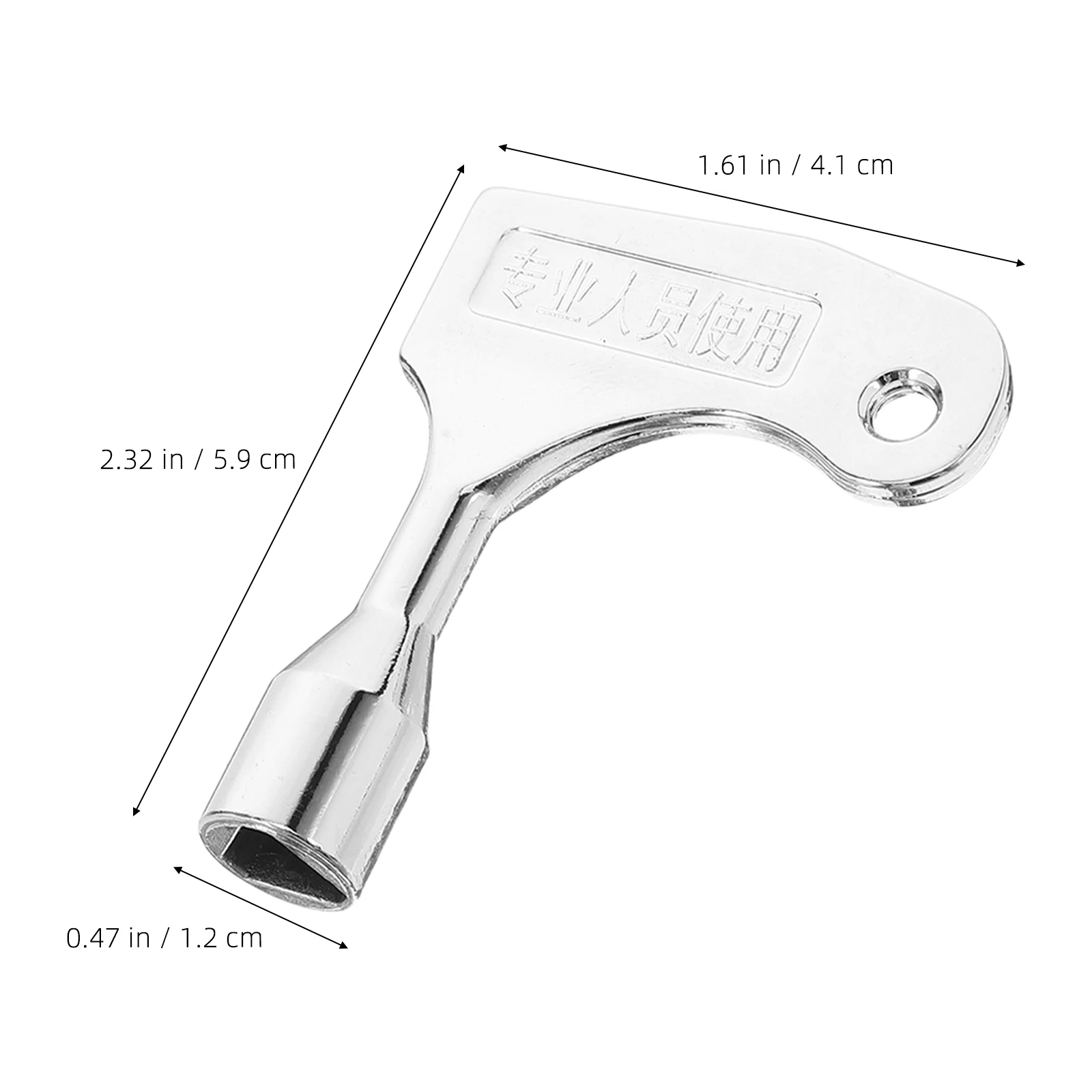 

2 Pcs Elevator Triangle Key Triangular Drop for Door Emergency Lift Spare Parts Spanner Lock Keys Metal