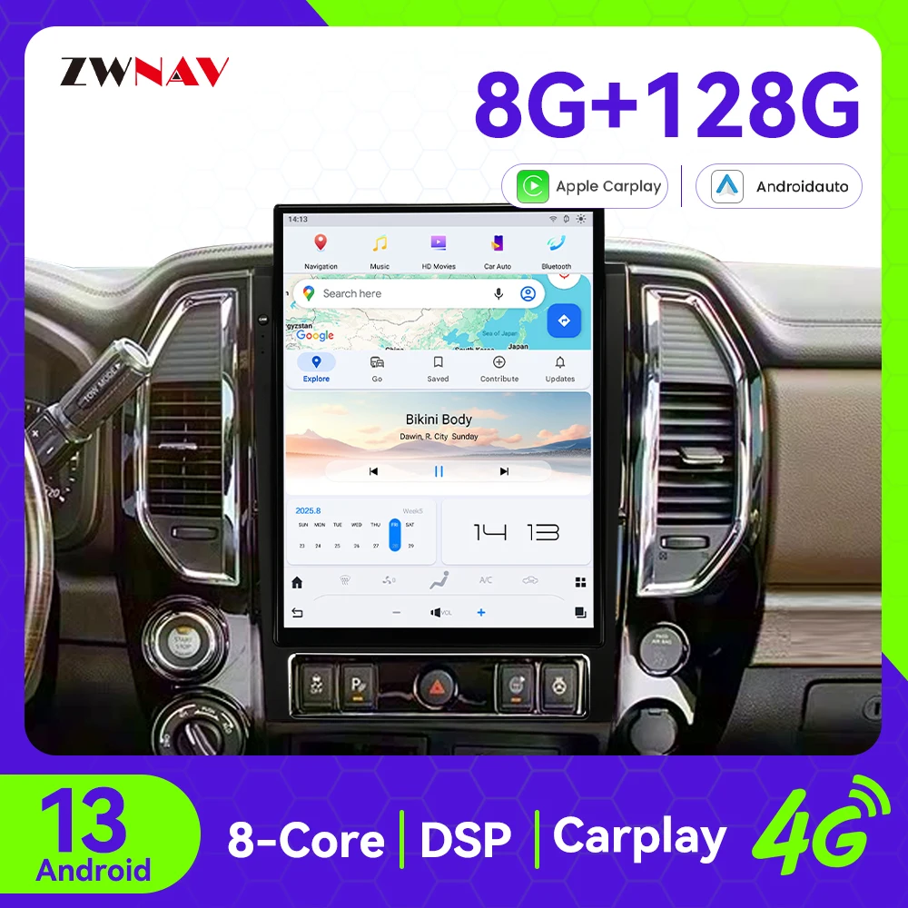 15.6 Inch Touch Screen Carplay Car Radio For Nissan Titan 2020-2025 Android 15 GPS Navigation Multimedia Player Head Unit Auto