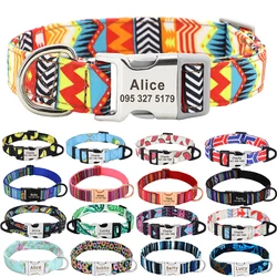 Collare per cani personalizzato indiano stampa collare per animali personalizzato collare per cani in Nylon collari identificativi nome inciso gratuito per cani di taglia medio-piccola