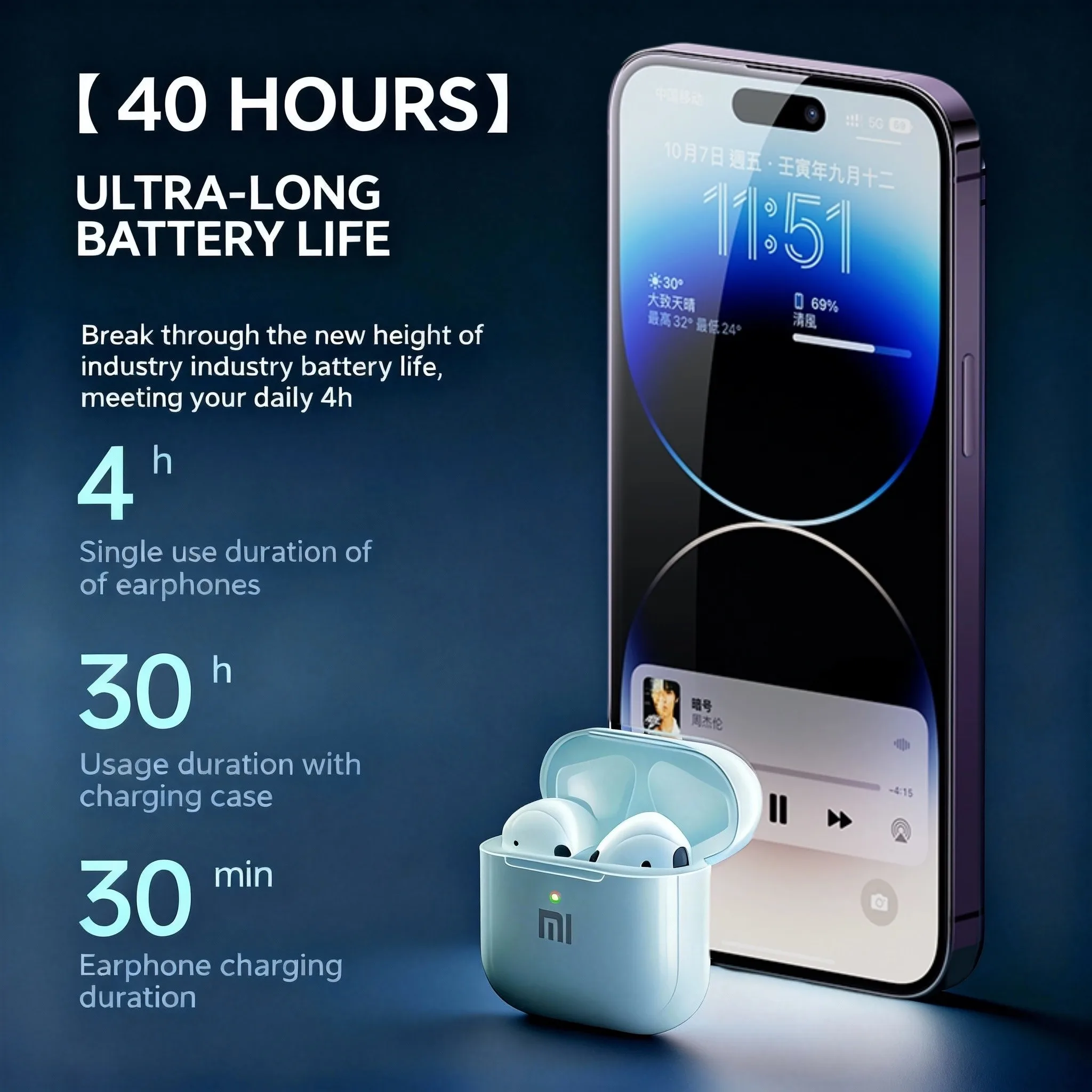 الأصلي Xiaomi Air4 TWS سماعات بلوتوث سماعات لاسلكية مقاوم للماء HiFi ستيريو الموسيقى سماعة رأس صغيرة الألعاب سماعات أذن رياضية #5