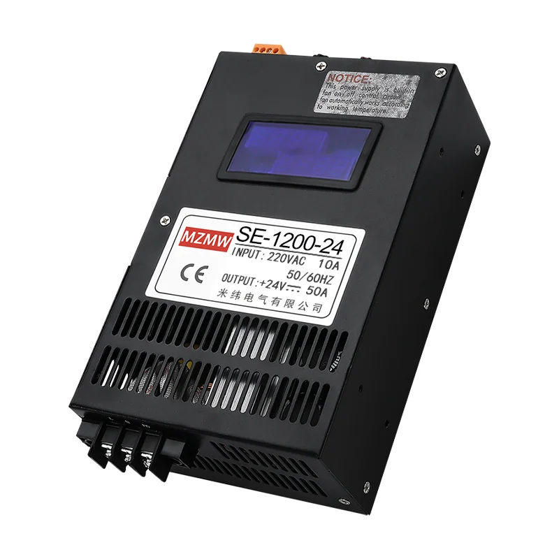MZMW 1200W 0-12V 24V 36V 48V-150V 220V Beach CCTV Industrial SMPS Digital Display Adjustable CC/CV AC DC Switching Power Supply