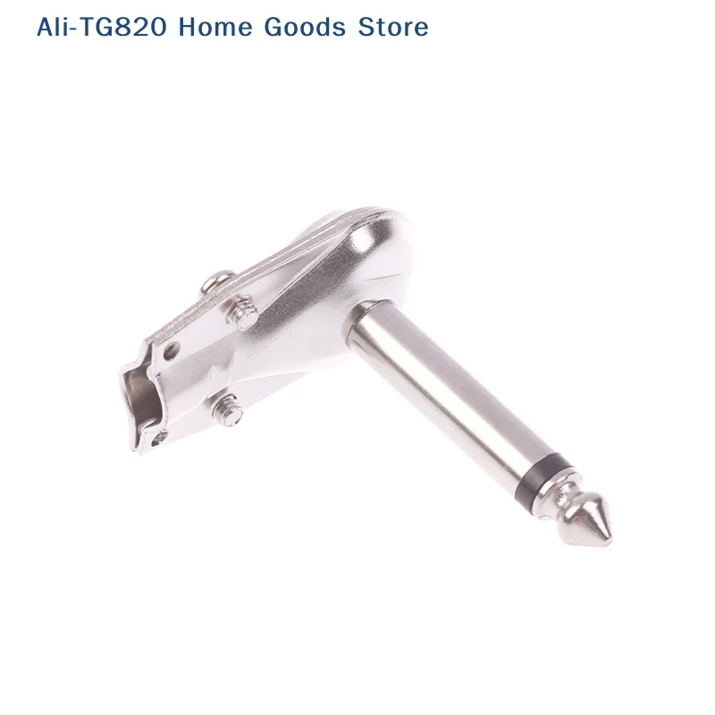 

[TG820]6.35mm Mono Jack Right Angle Plug Flat Male Guitar Effects Pedal Connector Microphone Amplifier Connector