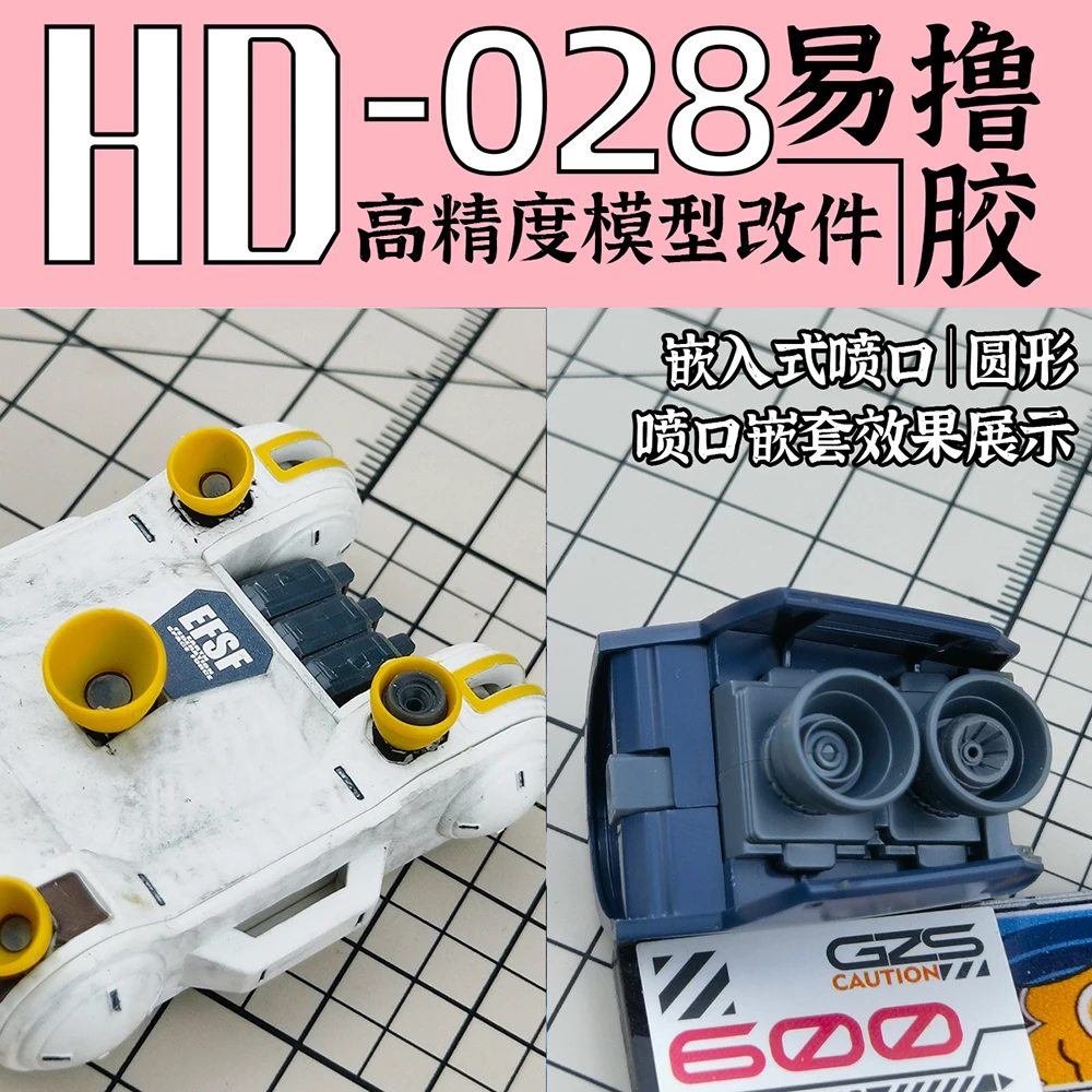 Detalle del modelo original Piezas mejoradas Boquillas empotradas Cuadrado/Round Varios tamaños Adaptación a múltiples modelos para HG RG