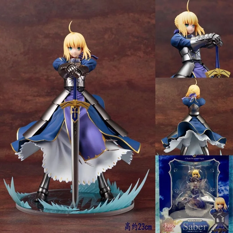 

23CM Fate/Stay Night Anime Figure UBW Saber Knight King PVC Action Figure Collection Toys Gift