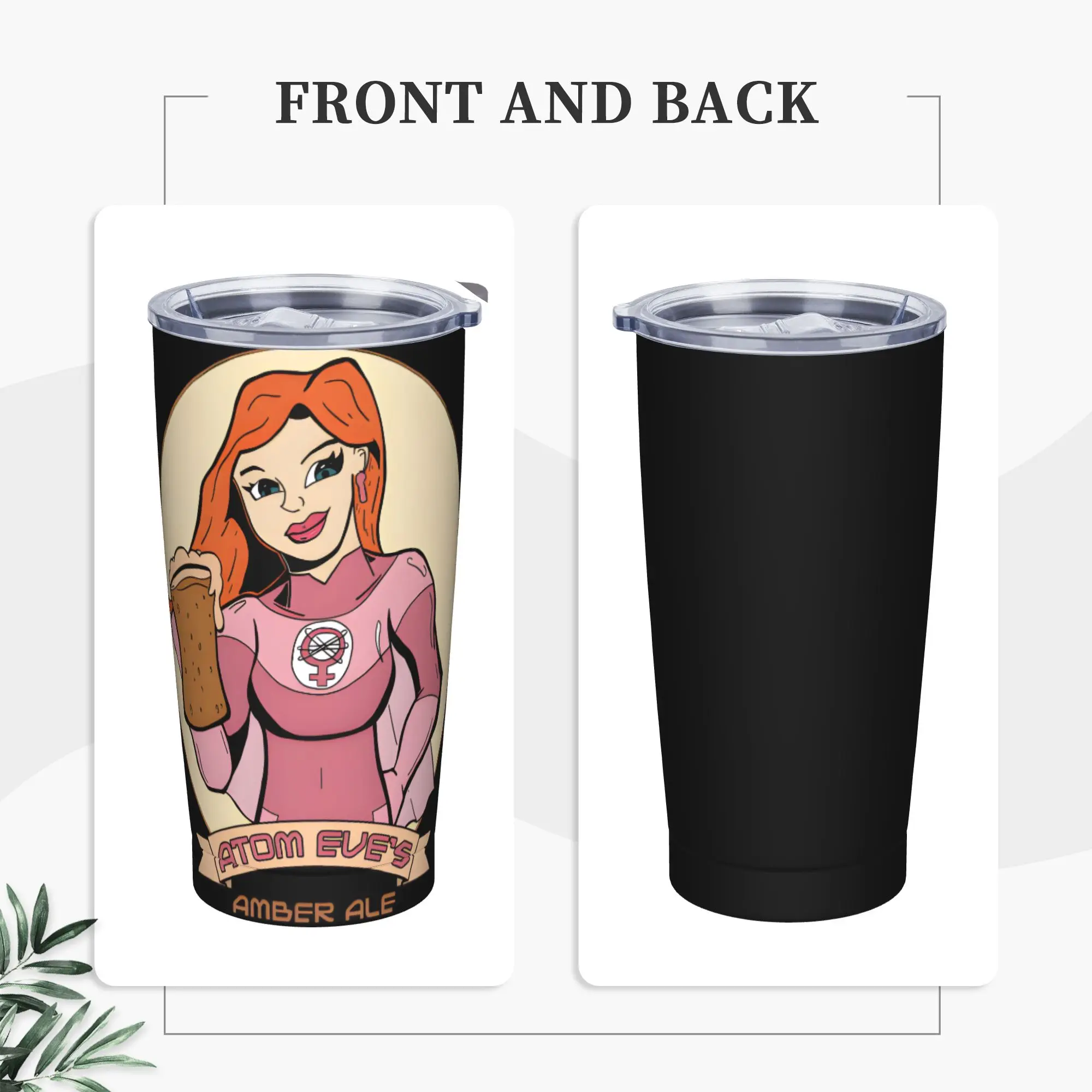 Stainless Steel Tumbler Anime Pretty Hero Atom Eve Car Mugs With Straws  Driving Cold and Hot Water Bottle Leakproof Coffee Mug