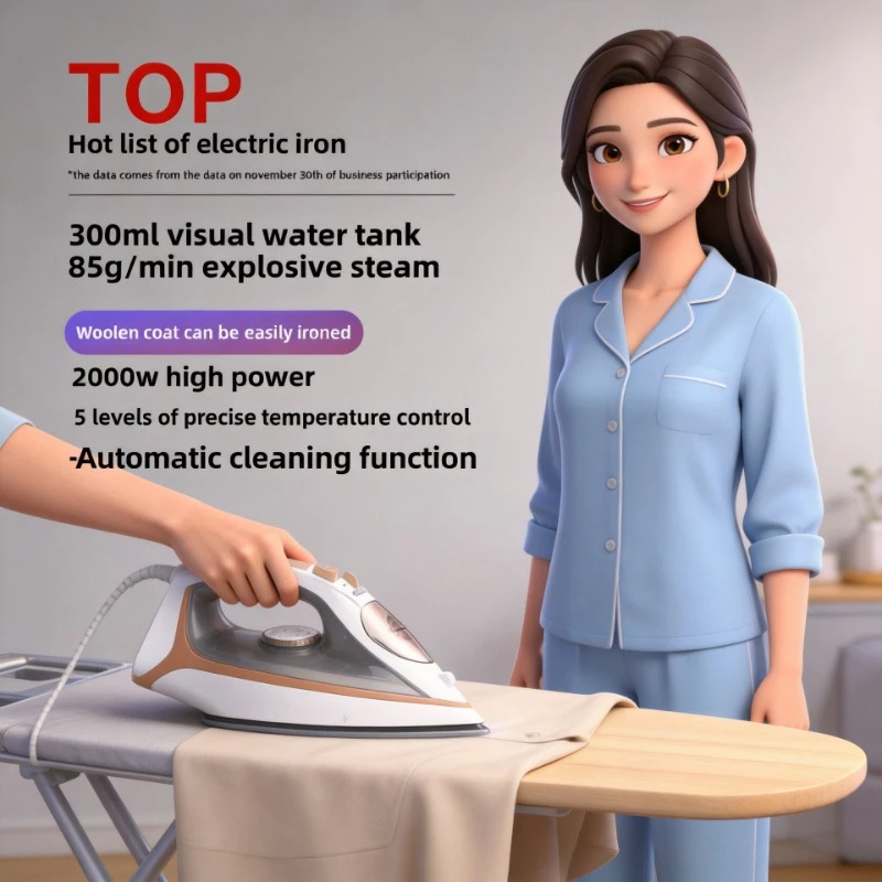 Electric iron household small steam iron vintage electric ironing machine new fast heating wrinkle removal portable travel