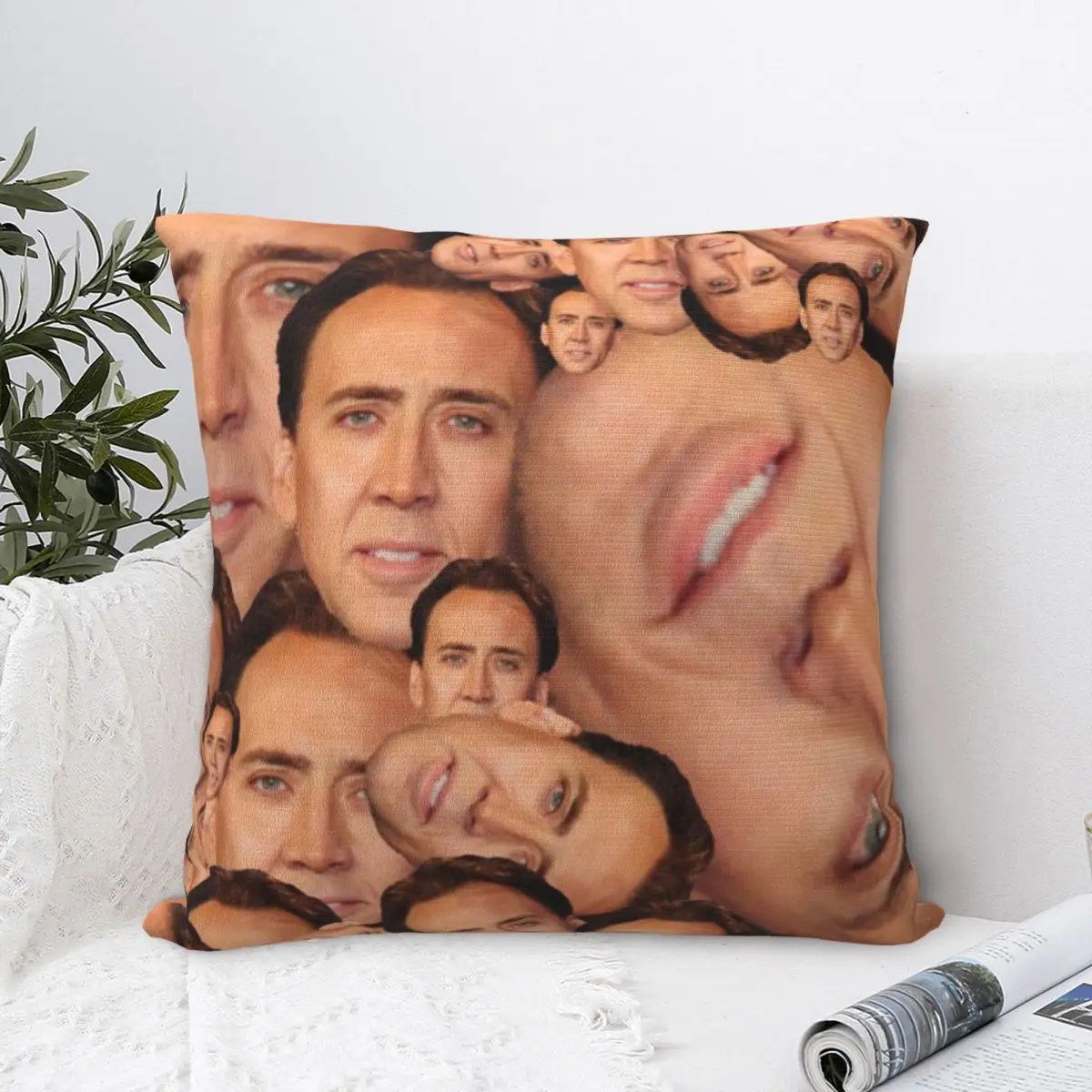 

Nicolas Cage Square Pillow Case for Sofa Throw Pillow