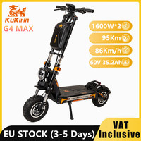 EU Stock KuKirin G4 Max Electric Scooter 2*1600W Motor 60V 35.2Ah Battery 86km/h Speed 95KM Range Off-Road Tire E-scooter