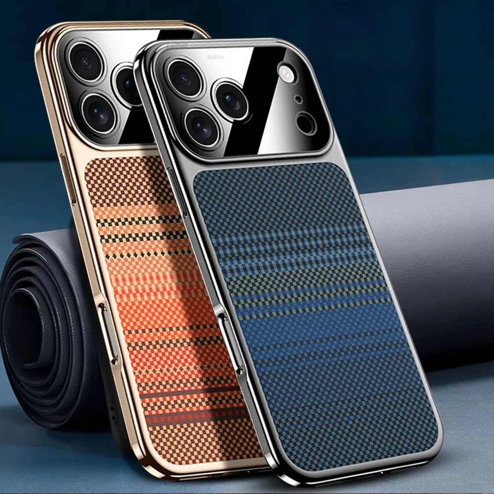 

Чехол из искусственной кожи для iPhone 17 Pro MAX AIR, роскошная 3D текстура, тонкий мягкий чехол с краем, универсальная защита