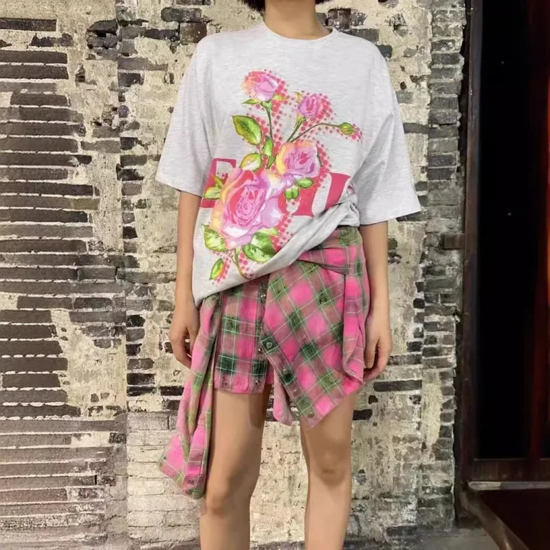 

Открытый ретро YY24, весенний новый комплект Sle Fade Long Sve irt и юбка, повседневный клетчатый дизайн, женский деловой повседневный комплект Faion