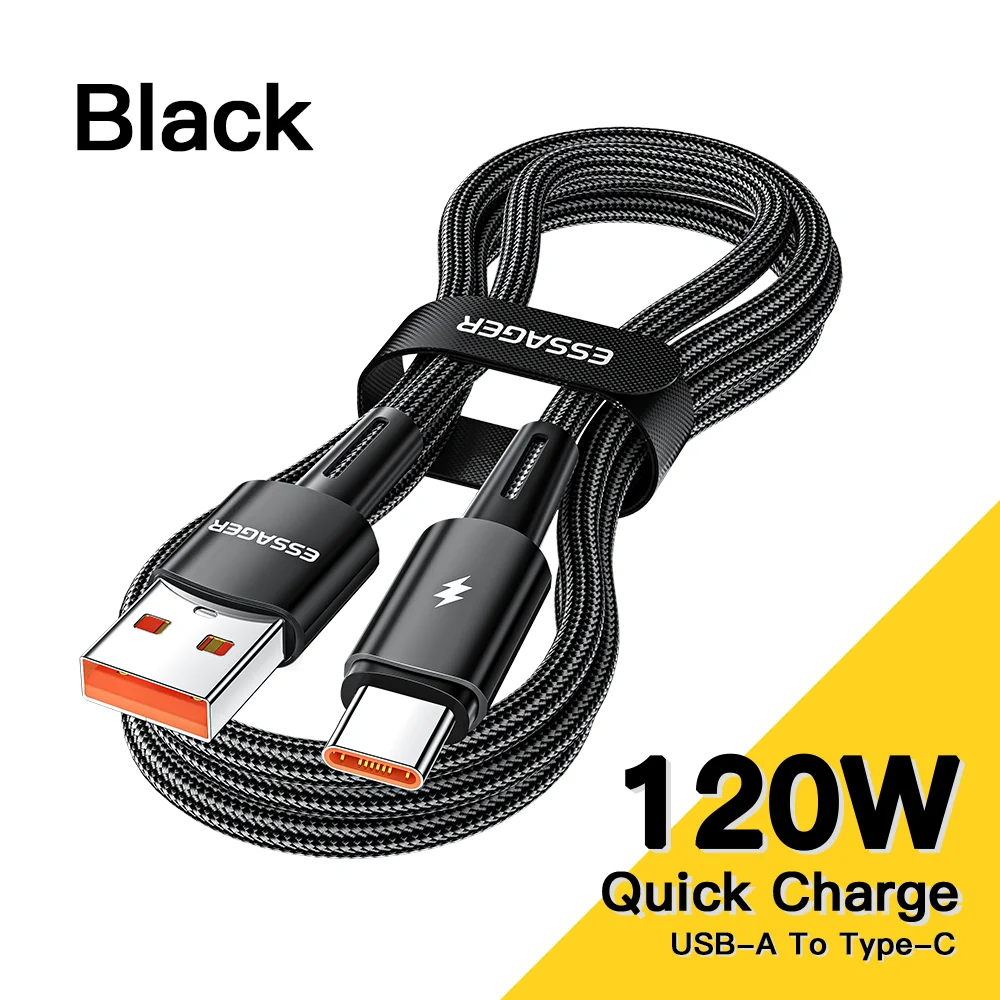 Essager pd120w Schnell ladung Typ-C-Kabel Schnell ladung USB-Kabel für xiaomi 12pro 6a für redmi k50 Hinweis 11pro Black Shark 5pro