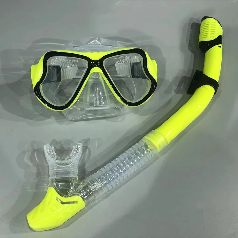 Tauchmasken für Erwachsene, Schnorchel-Atemschlauch-Set, Brille für Damen und Herren, rutschfeste Schnallenmasken – Detail 2