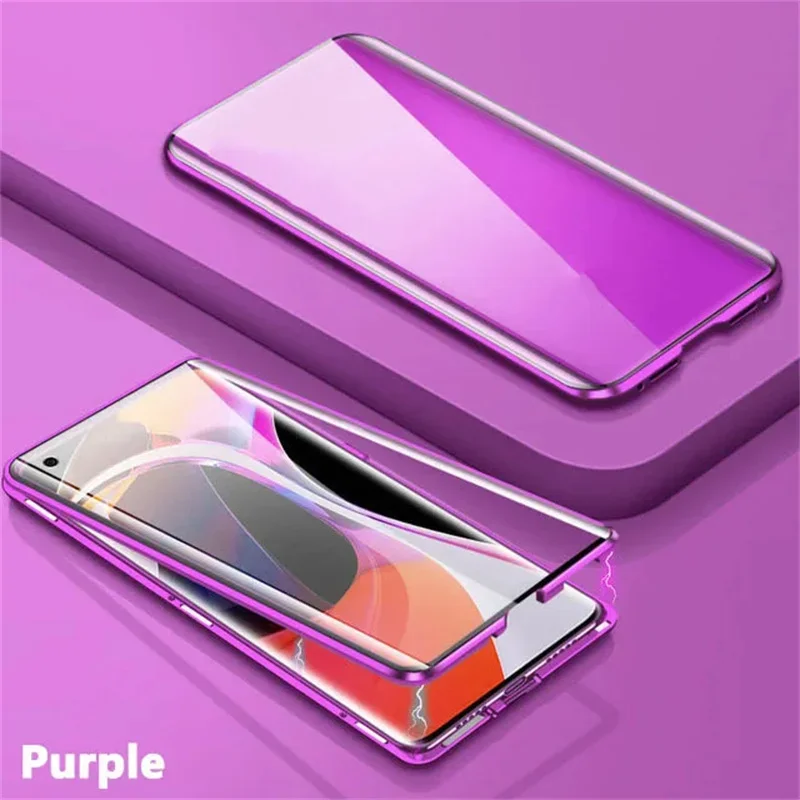 Magnetisches Gehärtetes Glas-Metallgehäuse für Samsung S25 S24 S23 S22 S21 Ultra Plus FE für Samsung doppelseitige Glasabdeckung – Detail 11