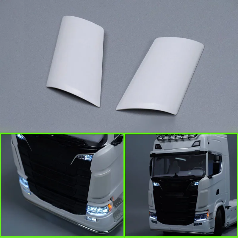 

Plastic Front Face Spoiler Side Air Deflectors for 1/14 Tamiya RC Truck Trailer Tipper Scania 770S 56368 6X4 8X4 56371 Car Parts