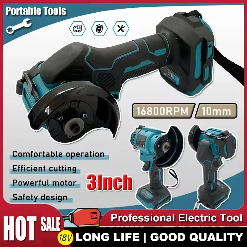 

Makita Cordless Angle Grinder 3 Inch Angle Grinder Cordless 3 Inch Electirc CUT OFF Tool Cutting Circular Saw Power Tool