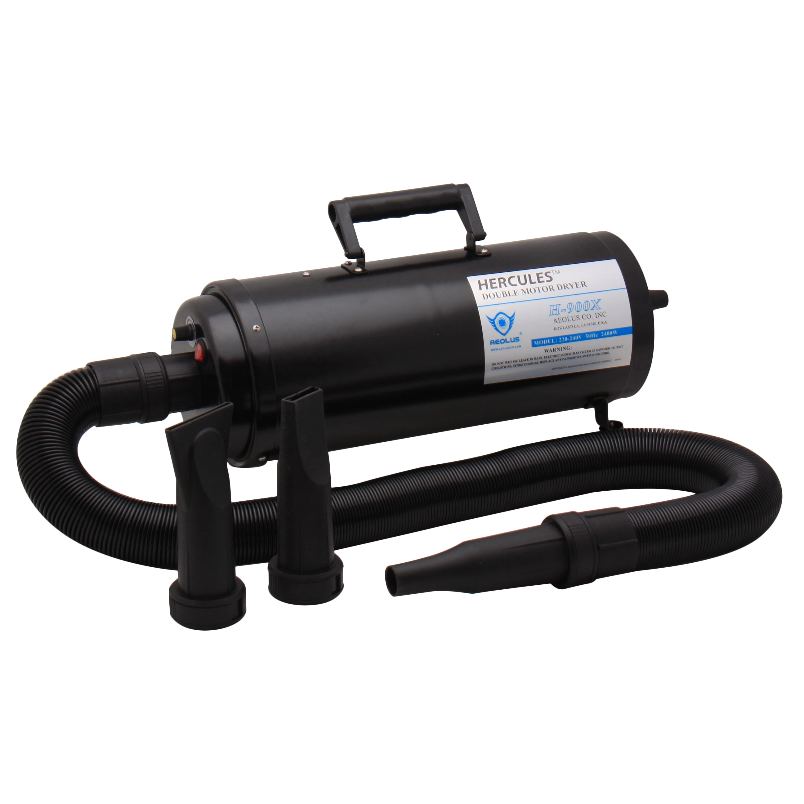 Hercules 2400w Dual Motor Pet Dryer TD-900XT Variable Speed Blower Charge-Powered Simple Style Hair Force Dryer