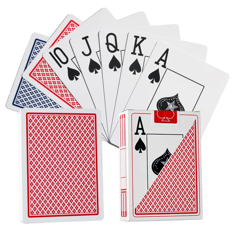 1Deck Texas Hold'em Poker Cards Competition Special Hard High-Grade Plastic Wide Cards Waterproof Anti-Fold Matte PVC Poker