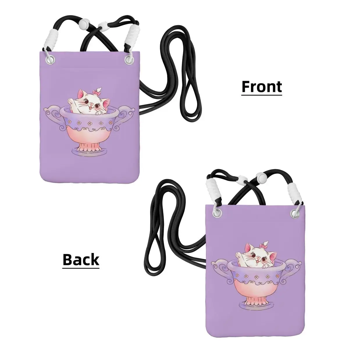 스트랩 애니메이션 크로스 바디 백 남성 여성 여행 휴대 전화 가방과 사용자 정의 마리 고양이 스마트 폰 지갑